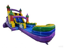18 ft Dual Lane Slide Water Slide – Color Castle