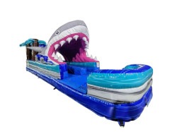 35 ft Dual Lane Slip N' Slide - Shark Attack